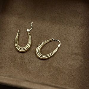 Elegant 10k Gold Hoop Earrings